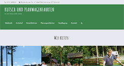 Desktop Screenshot of kutsch-und-planwagenfahrten.de